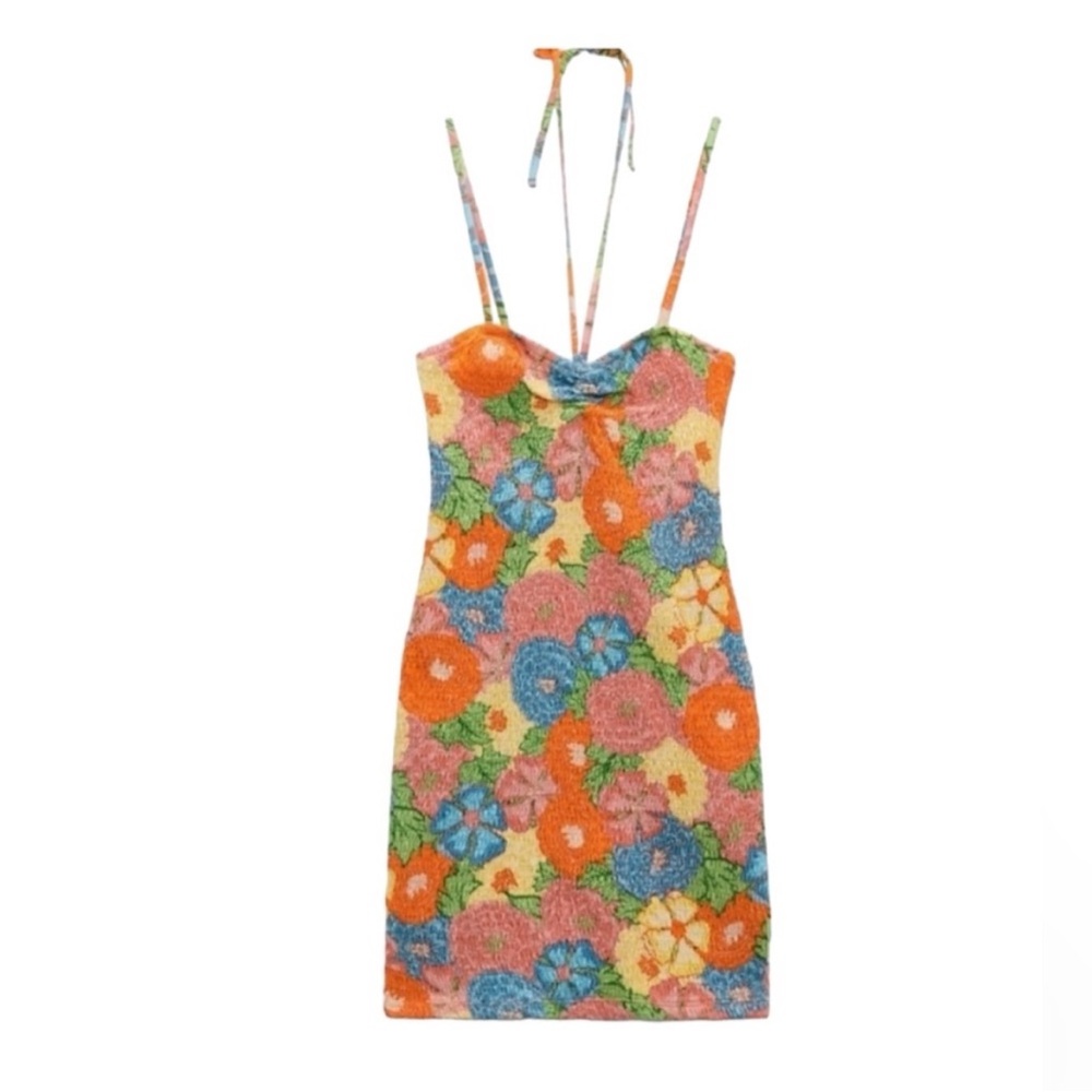 NWT Colorful Floral Zara Dress